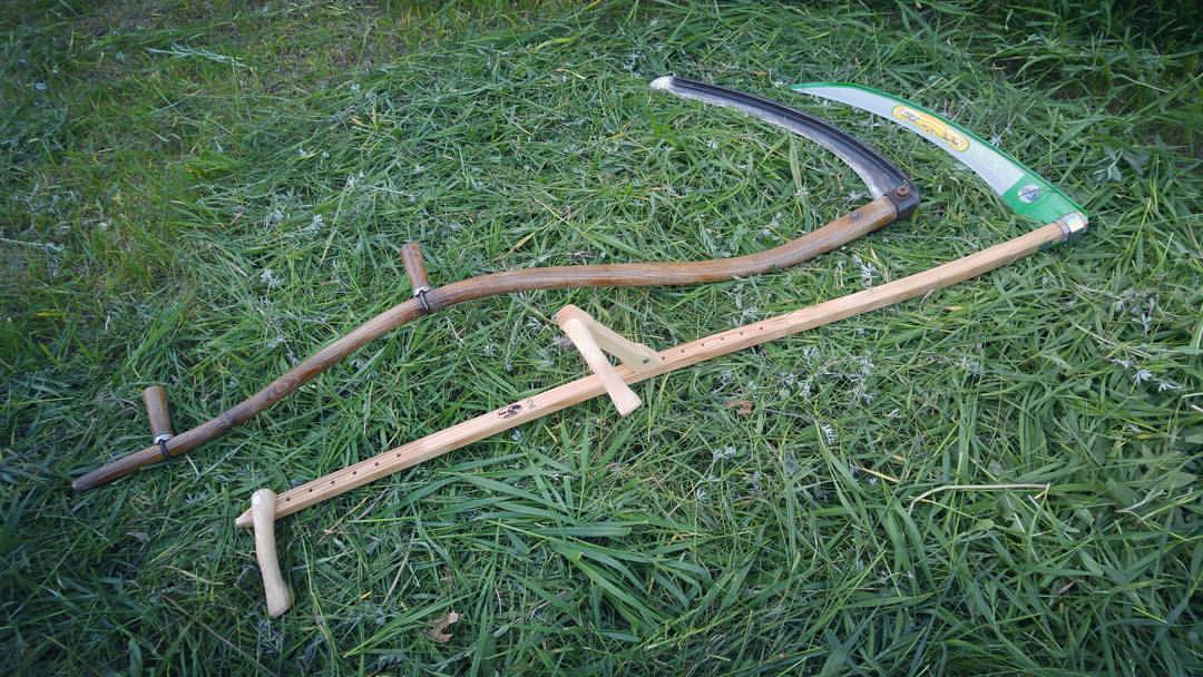 Austrian and American scythes