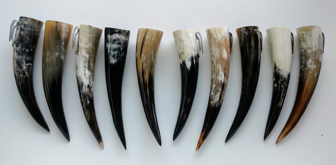 cow horn scythe whetstone holders